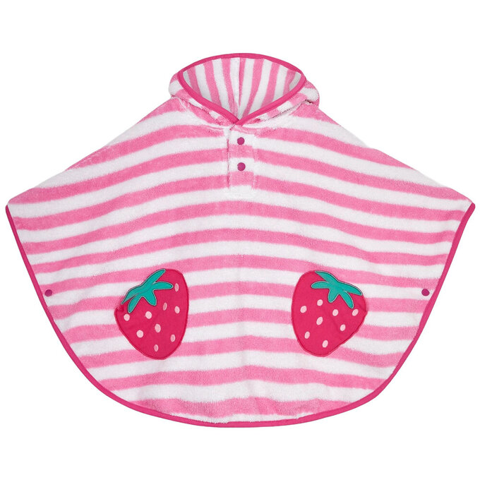 英國 JoJo Maman BeBe 嬰幼兒/兒童游泳浴巾_草莓_JJL3021