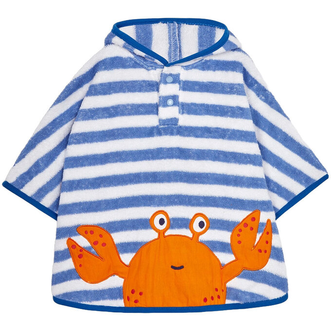 英國 JoJo Maman BeBe 嬰幼兒/兒童游泳浴巾_大螃蟹_JJL3022