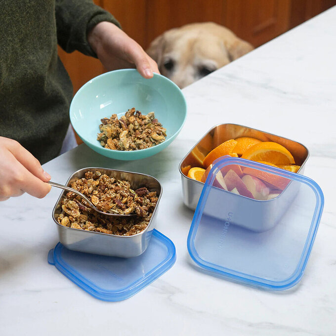 美國優康 U-Konserve 通過 LFGB 食品安全等級認證 / CPSIA 檢驗不鏽鋼便當盒 900ml_宇宙藍_UKS005