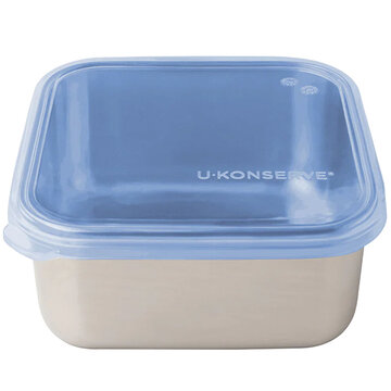 美國 U-Konserve 優康  經檢驗食品安全等級 304 不鏽鋼保鮮盒/冷凍盒/儲存盒/便當盒900ml_宇宙藍_UKS005-