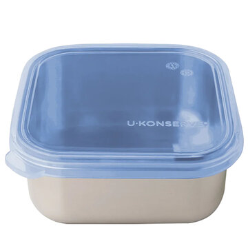 美國 U-Konserve 優康  經檢驗食品安全等級 304 不鏽鋼保鮮盒/冷凍盒/儲存盒/便當盒450ml_宇宙藍_UKS008-