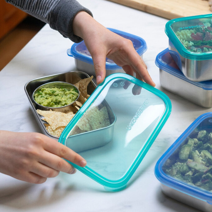 美國優康 U-Konserve 通過 LFGB 食品安全等級認證 / CPSIA 檢驗不鏽鋼便當盒 750ml_島青色_UKR009