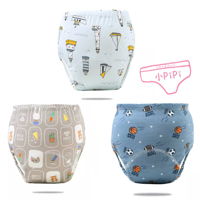 【小pipi】純棉兒童六層學習褲/訓練褲3入組_打籃球_PL014