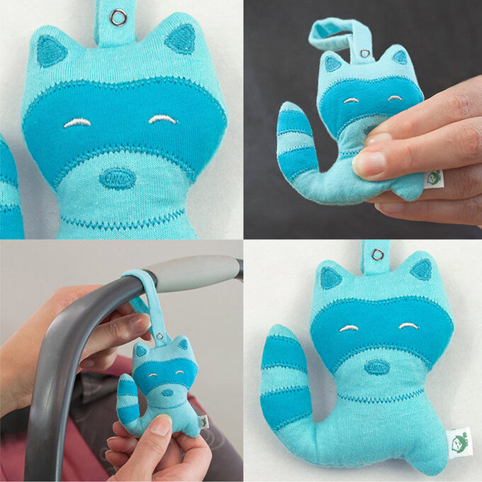 美國 green sprouts 小綠芽 寶寶有機棉玩偶掛飾2入組_狐狸青蛙_GS203090-1