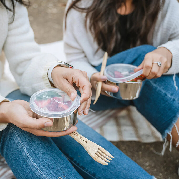 美國優康 U-Konserve 通過 LFGB 食品安全等級認證 / CPSIA 檢驗不鏽鋼保鮮盒/儲存盒兩件組 150ml_透明_UKC006-1