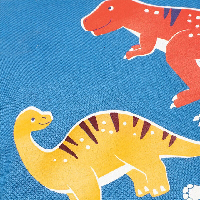 英國 JoJo Maman BeBe 嬰幼兒100%純棉長袖上衣_ 恐龍樂園(JJE4454)