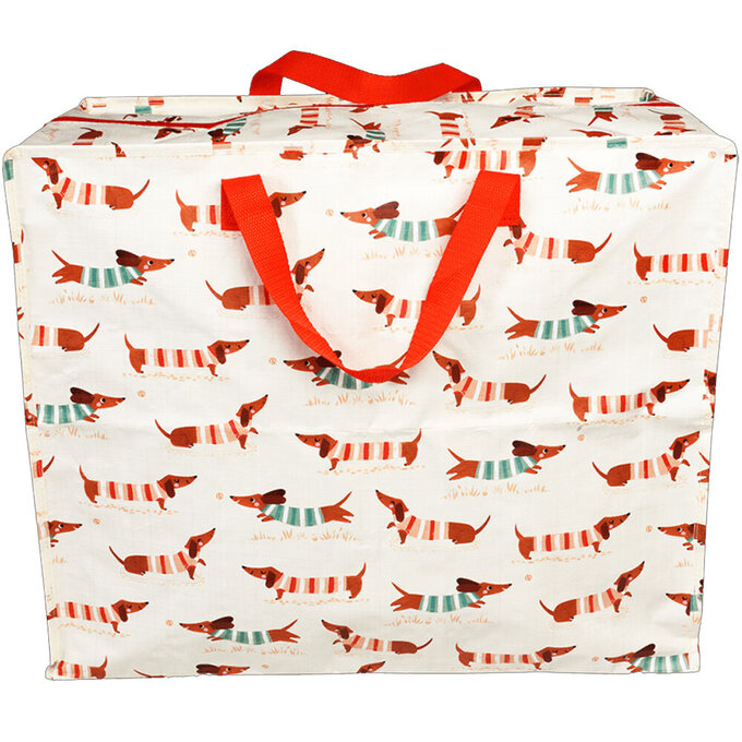 英國 Rex London 衣物/棉被超大多功能防水環保收納袋/萬用袋_臘腸狗_RL30216