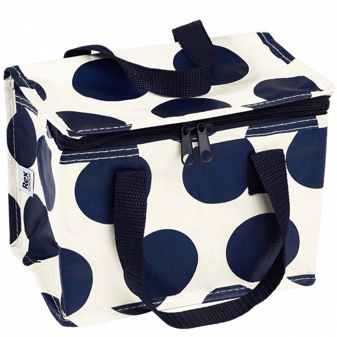 英國 Rex London 環保保溫袋/保冷袋/便當袋/野餐袋_藍點點_RL29845