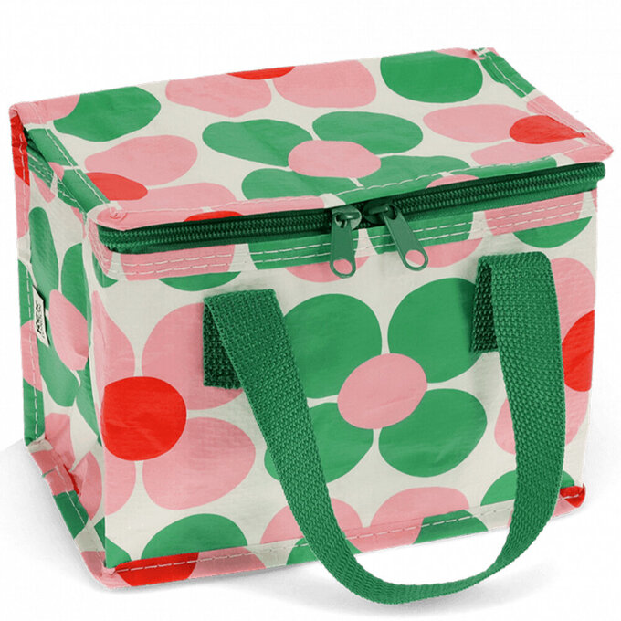 英國 Rex London 環保保溫袋/保冷袋/便當袋/野餐袋_粉綠雛菊_RL30420