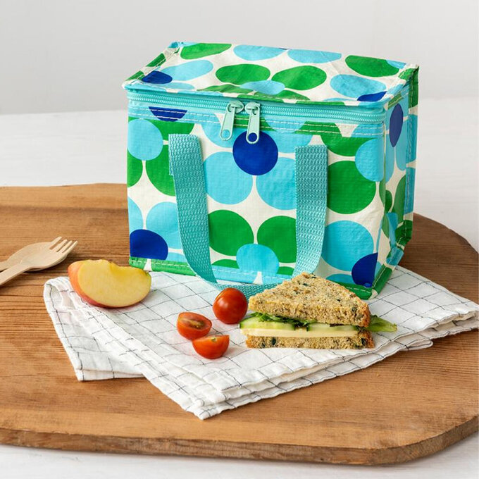 英國 Rex London 環保保溫袋/保冷袋/便當袋/野餐袋_藍綠雛菊_RL30421