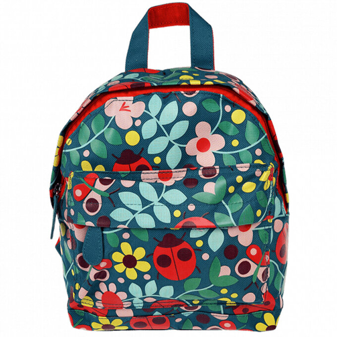 英國 Rex London 幼兒/兒童後背包 學生包 旅行包_瓢蟲花朵_RL30022