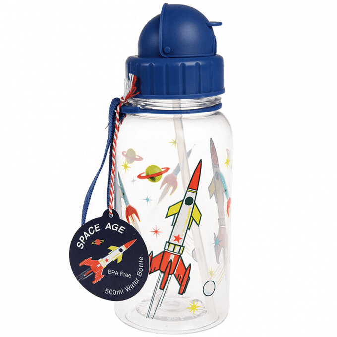 英國 Rex London 兒童 Tritan™ 吸管水瓶_太空時代(500ml)_RL30078