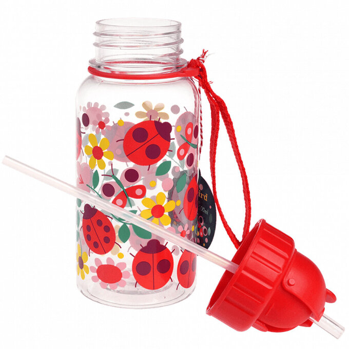 英國 Rex London 兒童 Tritan™ 吸管水瓶_瓢蟲花朵(500ml)_RL30080