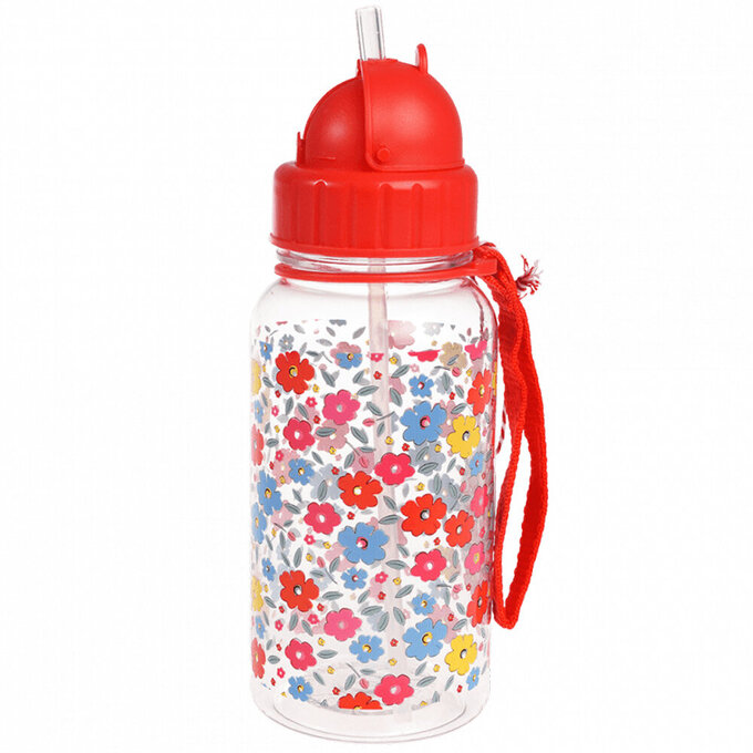 英國 Rex London 兒童 Tritan™ 吸管水瓶_美麗花卉(500ml)_RL30081
