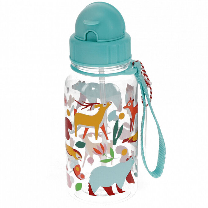 英國 Rex London 兒童 Tritan™ 吸管水瓶_林地樂園(500ml)_RL30439