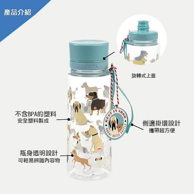 英國 Rex London 直飲式  Tritan™ 水瓶(成人/兒童皆可用)_快樂鳥(600ml)_RL26205