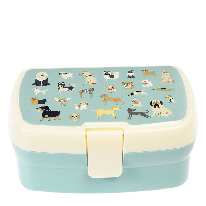 英國 Rex London 卡扣式兩層午餐盒/便當盒/野餐盒_萌狗樂園_RL29121