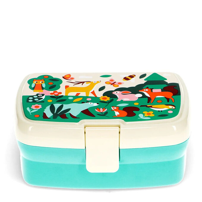 英國 Rex London 卡扣式兩層午餐盒/便當盒/野餐盒_林地樂園_RL30432