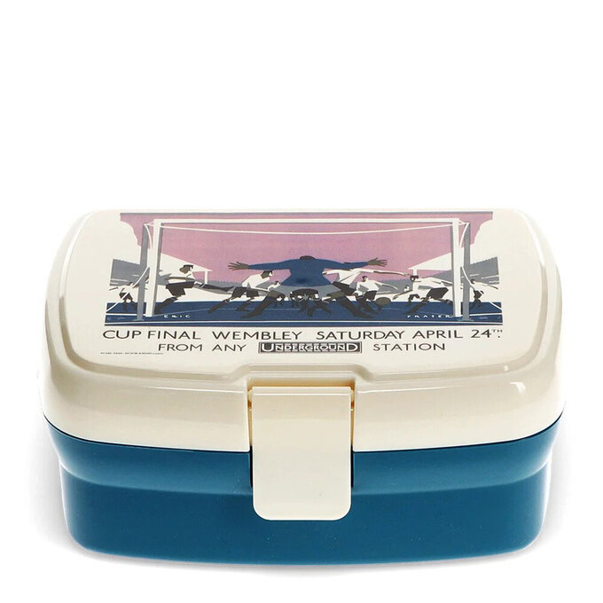 英國 Rex London 卡扣式兩層午餐盒/便當盒/野餐盒_足球盃_RL30435