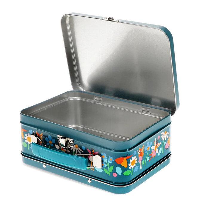 英國 Rex London 手提式文具專用鐵盒、家庭置物盒(不鏽鋼）_精靈花園_RL30512