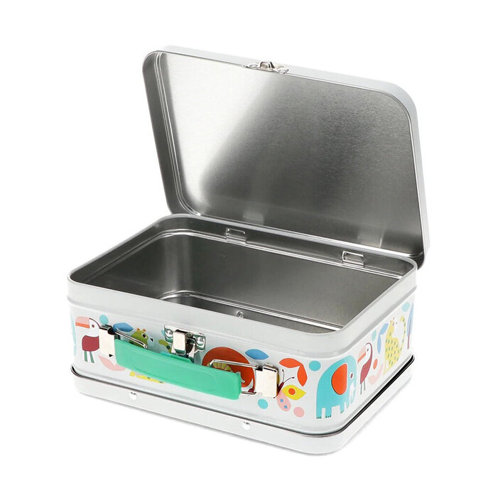 英國 Rex London 手提式文具專用鐵盒、家庭置物盒(不鏽鋼）_森林樂園_RL30837