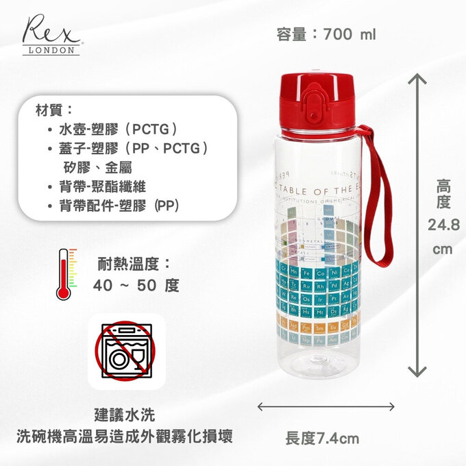 英國 Rex London 彈蓋直飲式水瓶(成人/兒童皆可用)_自行車(700ml)_RL31011