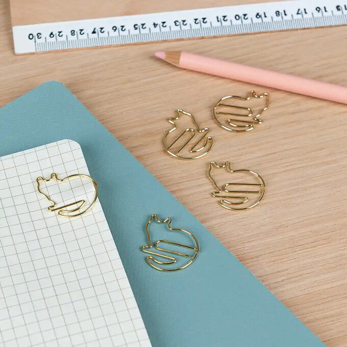 英國 Rex London 動物造型迴紋針 書夾 書籤 5 入組_萌貓樂園_RL29552