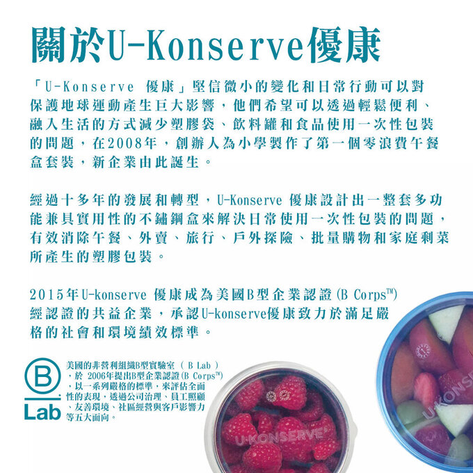 美國優康 U-Konserve 方形防漏鉑金級矽膠保鮮盒蓋 450ml_透明兩入組_UKL003-1