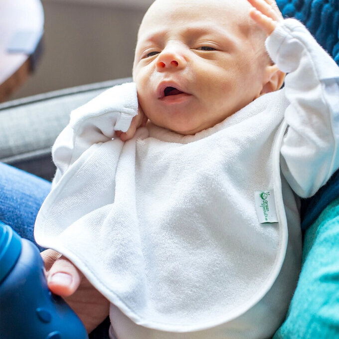 美國 green sprouts 小綠芽三層吸水/防水【口水巾圍兜】3入組_藍莓氣泡_GS100091-BLS