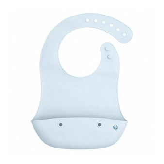 美國 green sprouts 小綠芽矽膠立體圍兜/防掉落食物袋單入組_蒂芬尼藍_GS101400-LB-greensprouts,圍兜,圍兜組合,口水巾,暗扣式,寶寶專用,階段式圍兜