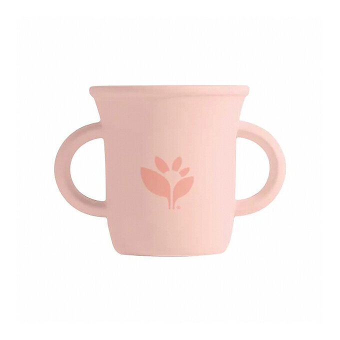 美國 green sprouts 小綠芽超防滑寶寶學習喝水矽膠學習杯_蒂芬尼粉_GS144300-LS