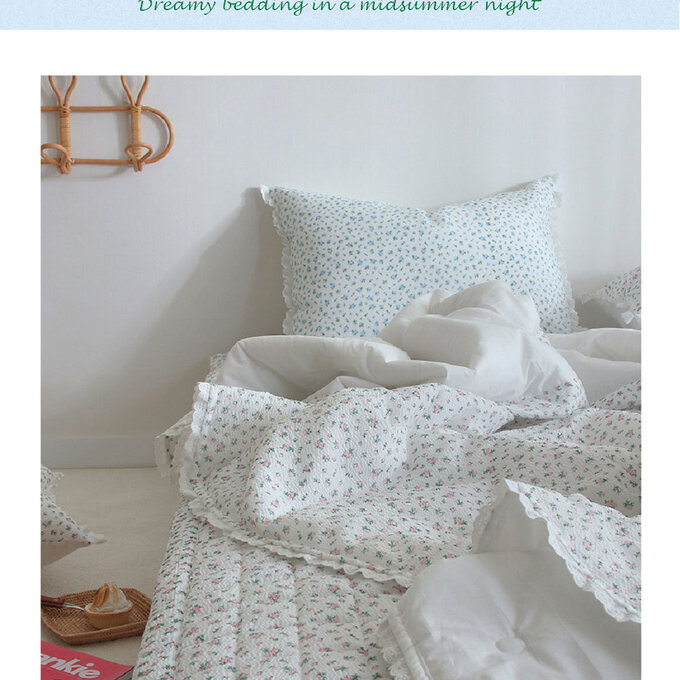 [韓國 Habby&Deco] Annecy雪波紋夏季被單/韓國被/涼感被/透氣被/雙面被-文青粉_HH073