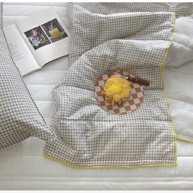 [韓國 Habby&Deco] Yuno雪波紋泡泡紗涼感雙面被/四季被/涼感被/透氣被-薄荷綠_HH075