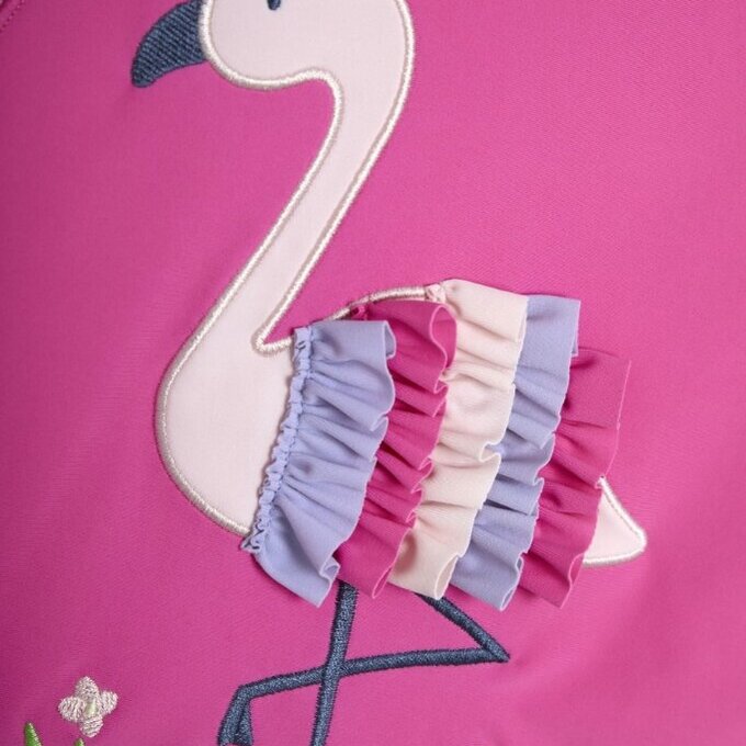 英國 JoJo Maman BeBe 嬰幼兒/兒童兩件式防曬泳裝_火烈鳥_JJL5460