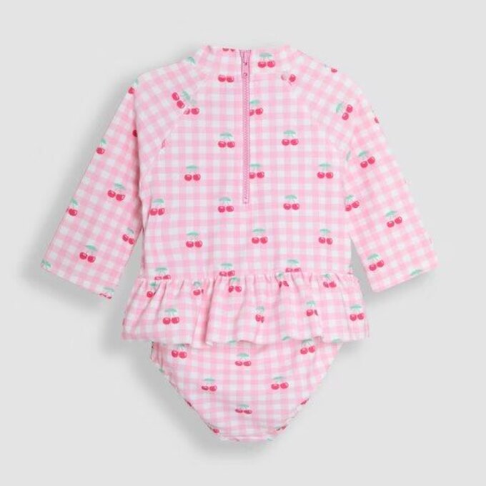 英國 JoJo Maman BeBe 嬰幼兒/兒童兩件式防曬泳裝_甜蜜櫻桃_JJL5470