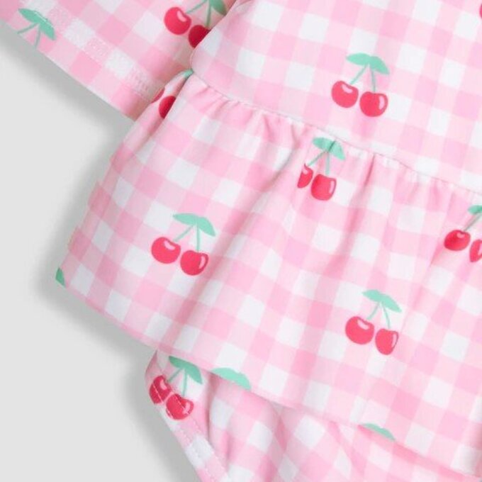 英國 JoJo Maman BeBe 嬰幼兒/兒童兩件式防曬泳裝_甜蜜櫻桃_JJL5470