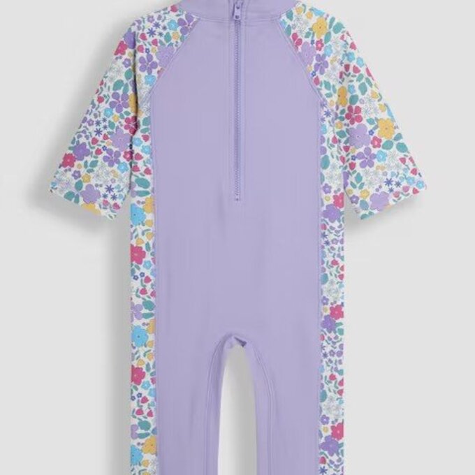 英國 JoJo Maman BeBe 嬰幼兒/兒童連身式防曬泳裝_蝴蝶翩飛_JJL5440