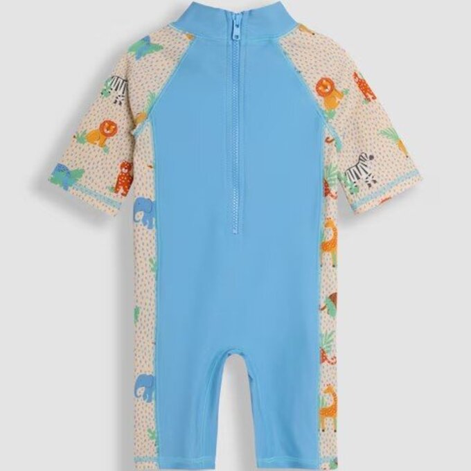 英國 JoJo Maman BeBe 嬰幼兒/兒童連身式防曬泳裝_獅子_JJL5503