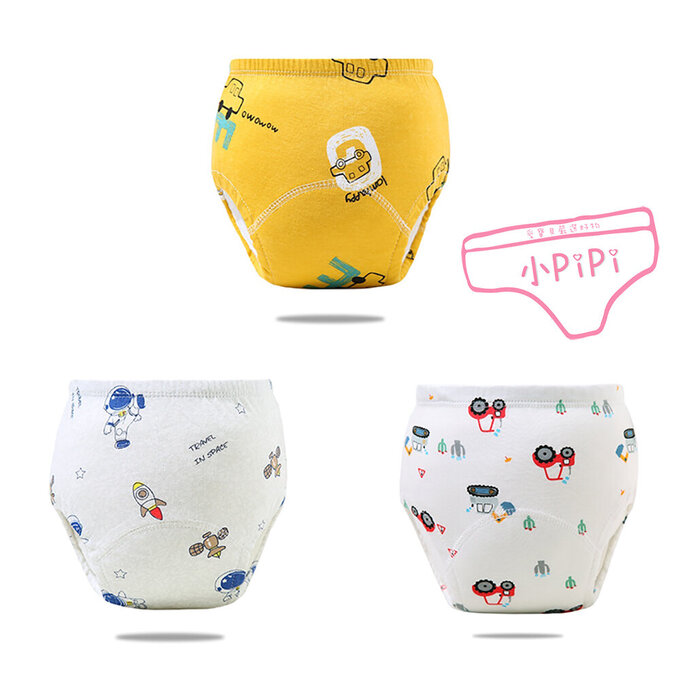 【小pipi】純棉兒童六層學習褲/訓練褲3入組_車車世界_PL015