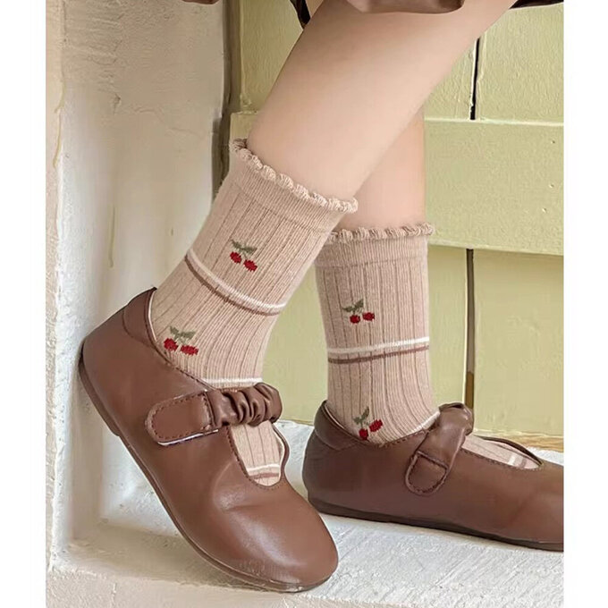 【腳ㄚ子】幼/兒童棉質中筒襪_熊熊花園_ilbG017