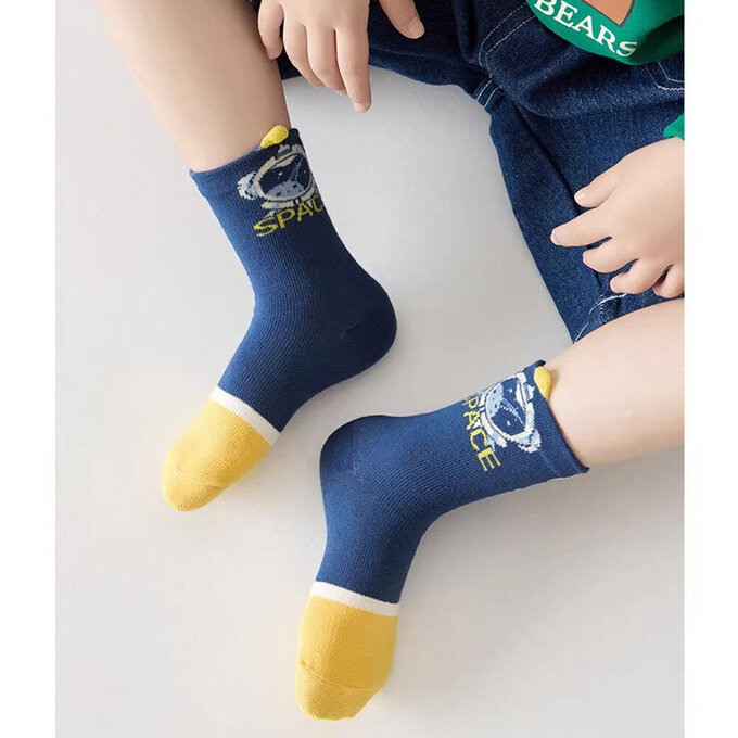 【腳ㄚ子】幼/兒童棉質中筒襪_ 太空世界_ilbB025