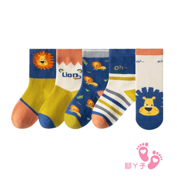 【腳ㄚ子】幼/兒童棉質中筒襪_ 陽光獅子_ilbB026