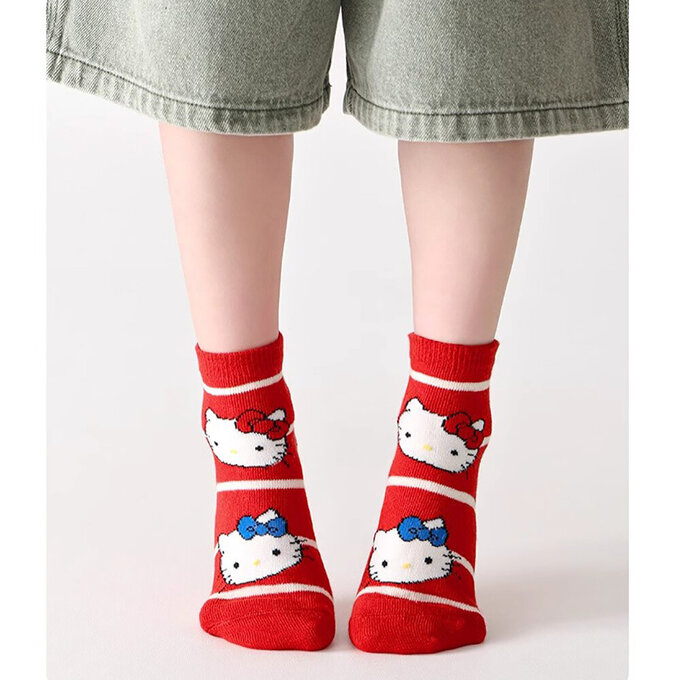 【腳ㄚ子】幼/兒童透氣網眼襪_凱蒂貓_ilbF037