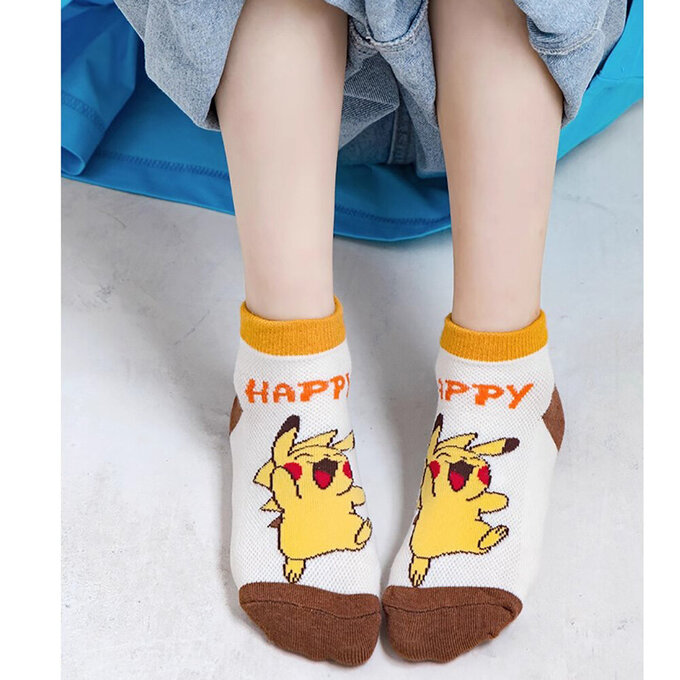 【腳ㄚ子】幼/兒童透氣網眼襪_閃電皮卡丘_ilbF040