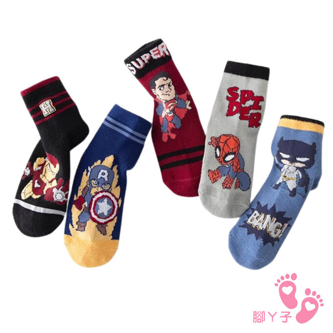 【腳ㄚ子】幼/兒童透氣網眼襪_熱血英雄_ilbF042
