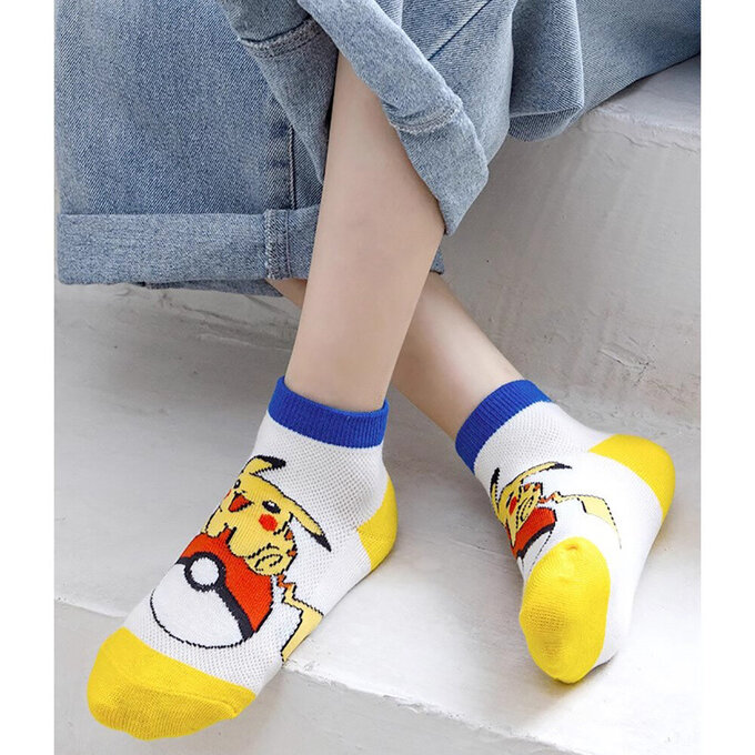 【腳ㄚ子】幼/兒童透氣網眼襪_皮卡丘_ilbF045