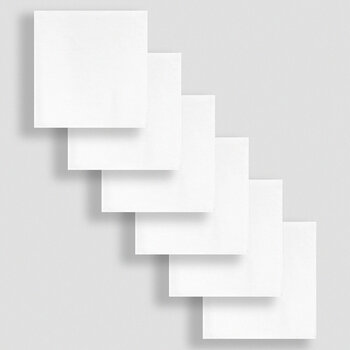 英國 JoJo Maman BeBe 100% 純棉多功能細紗布方巾/包巾/小薄被/拍嗝巾/安撫巾 6入禮盒組(60*60cm)_純白_JJH5899-