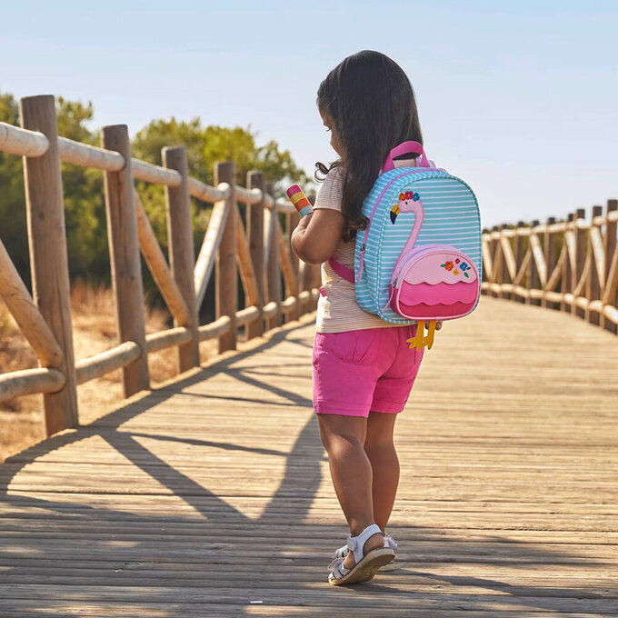 英國 JoJo Maman BeBe 幼稚園/大童防潑水後背包 學生包 旅行包_火烈鳥_JJH4285