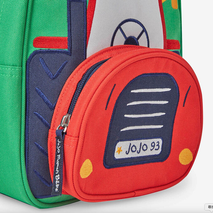 英國 JoJo Maman BeBe 幼稚園/大童防潑水後背包 學生包 旅行包_紅色車車_JJH4286