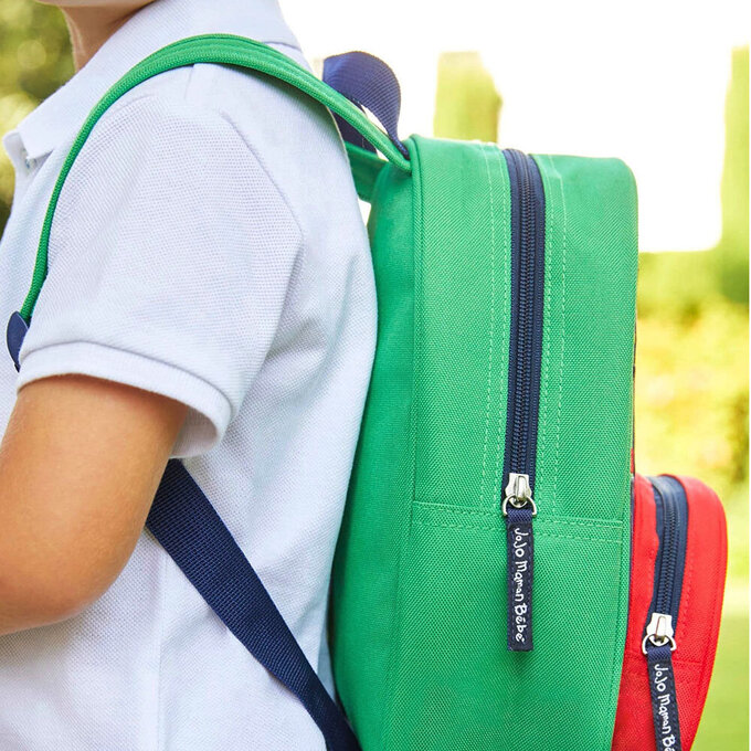 英國 JoJo Maman BeBe 幼稚園/大童防潑水後背包 學生包 旅行包_紅色車車_JJH4286